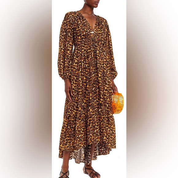 Zimmerman Leopard silk crepe de chine Maxi Dress NWT - Picture 1 of 4